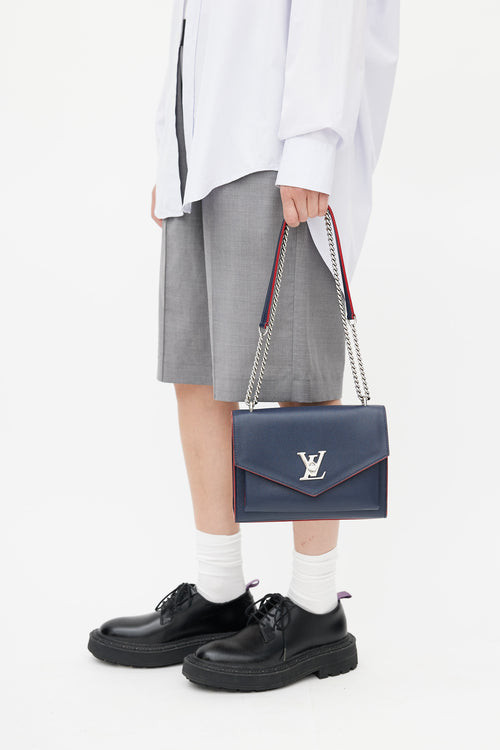 Louis Vuitton 2020 Navy 
Silver Mylockme Shoulder Bag