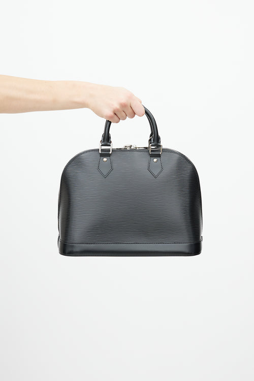 Louis Vuitton Black Alma MM Epi Leather Bag