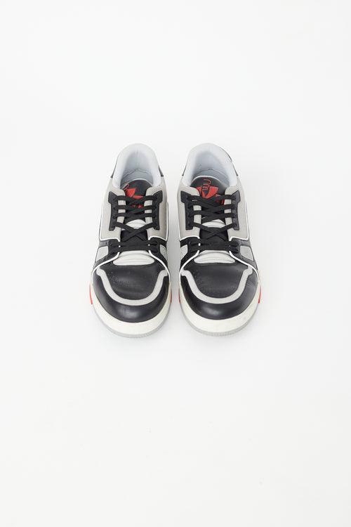 Louis Vuitton Black 
Grey Trainer Sneaker