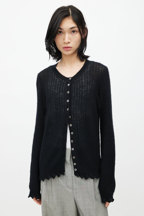 Louis Vuitton Black Cashmere Button Cardigan