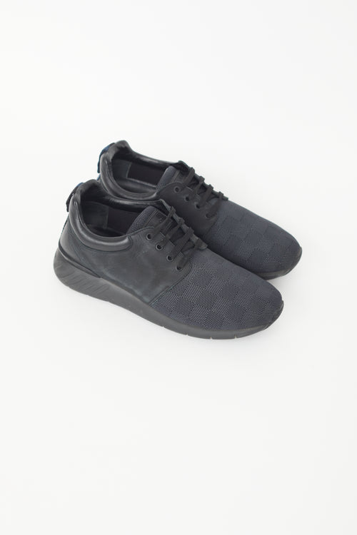 Louis Vuitton Black Fastlane Damier Knit Sneaker