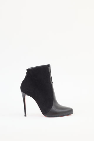 Christian Louboutin Black Leather Panelled Gaetanina Boot