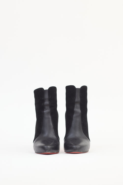 Christian Louboutin Black Leather Panelled Gaetanina Boot