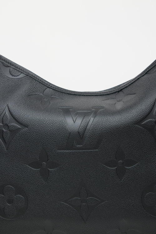 Louis Vuitton Black Monogram Empreinte CarryAll MM Tote Bag