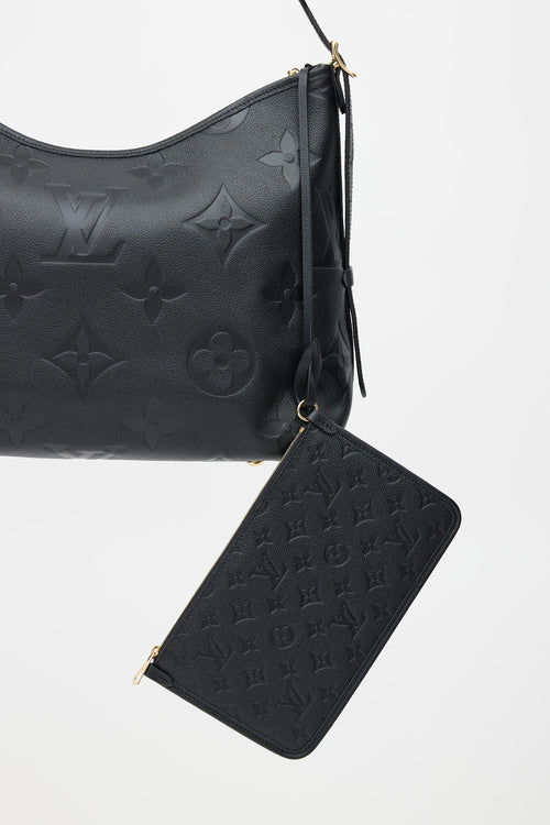 Louis Vuitton Black Monogram Empreinte CarryAll MM Tote Bag