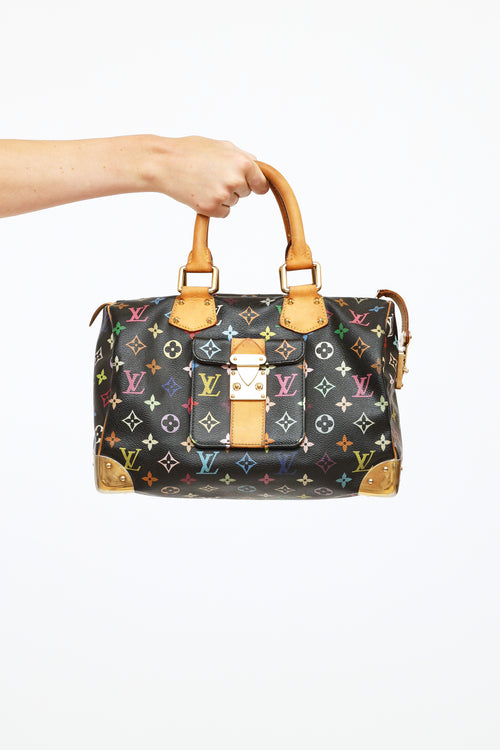 Louis Vuitton 2006 Black Murakami Speedy 30 Bag