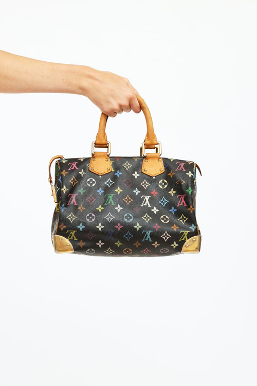 Louis Vuitton 2006 Black Murakami Speedy 30 Bag