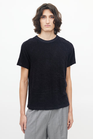 Louis Vuitton Black Terry Cloth Monogram T-Shirt