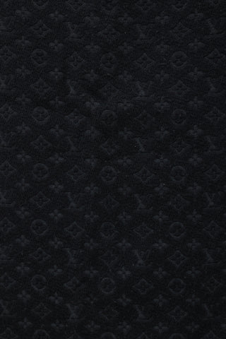 Louis Vuitton Black Wool Monogram Scarf