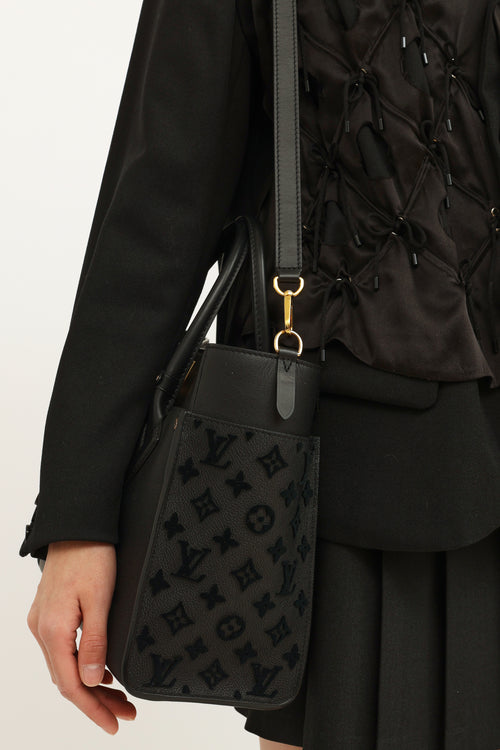 Louis Vuitton Black On My Side Tote MM Bag