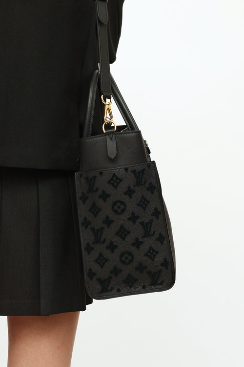 Louis Vuitton Black On My Side Tote MM Bag