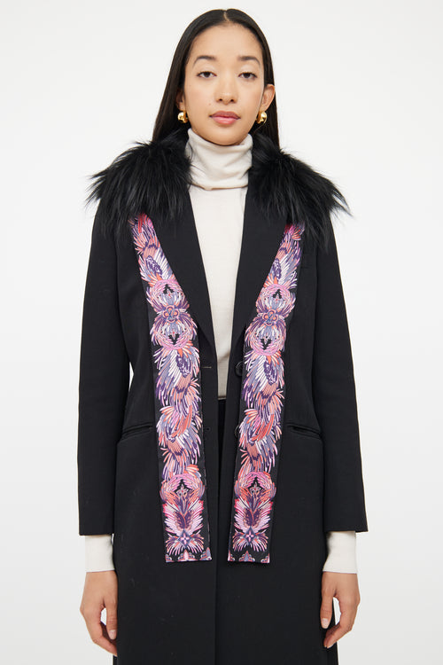 Louis Vuitton Black 
Pink Bandeau Scarf