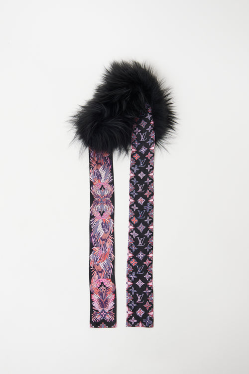 Louis Vuitton Black 
Pink Bandeau Scarf