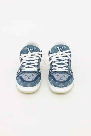 Louis Vuitton Blue Denim Monogram Trainers