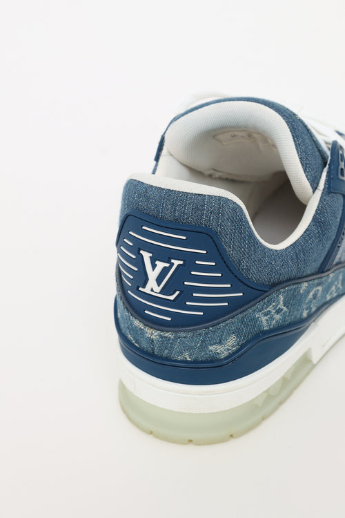 Louis Vuitton Blue Denim Monogram Trainers