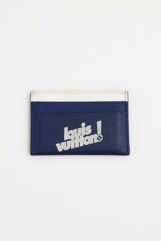 Louis Vuitton Navy 
White Everyday Card Holder