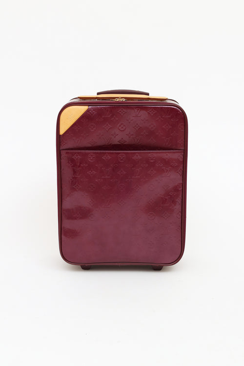 Louis Vuitton Violette Vernis Pegase 45 Suitcase