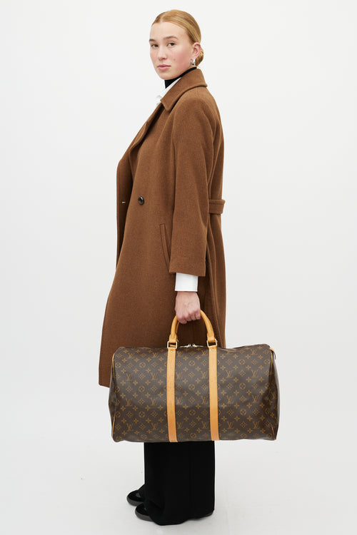 Louis Vuitton Brown Bandouliere 50 Keepall Monogram Bag