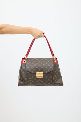 Louis Vuitton 2012 Brown 
Burgundy Olympe MM Monogram Bag