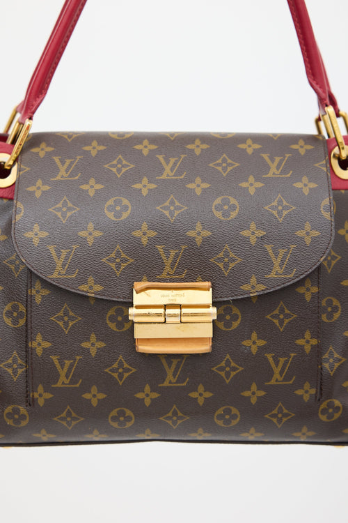 Louis Vuitton 2012 Brown 
Burgundy Olympe MM Monogram Bag