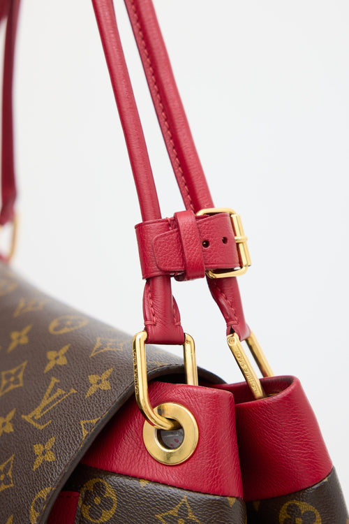 Louis Vuitton 2012 Brown 
Burgundy Olympe MM Monogram Bag