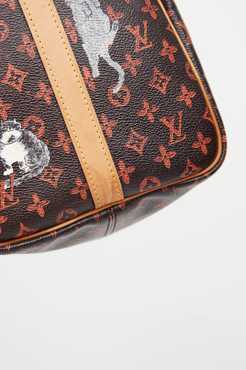 Louis Vuitton Brown Catogram Speedy Bandoliere Bag