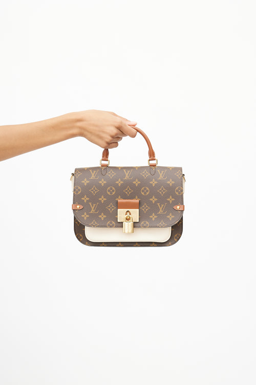 Louis Vuitton Brown 
Cream Vaurigard Monogram Bag