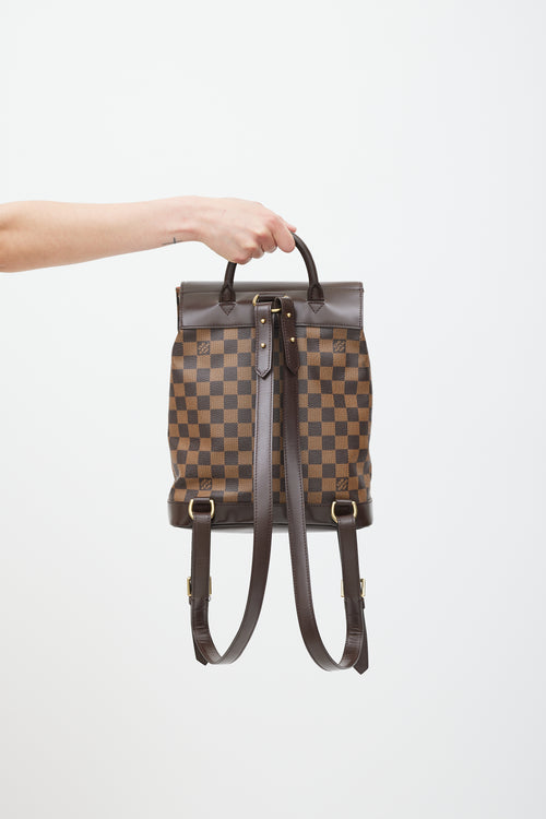 Louis Vuitton 2000 Brown Damier Ebene Soho Backpack