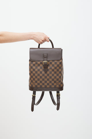 Louis Vuitton 2000 Brown Damier Ebene Soho Backpack