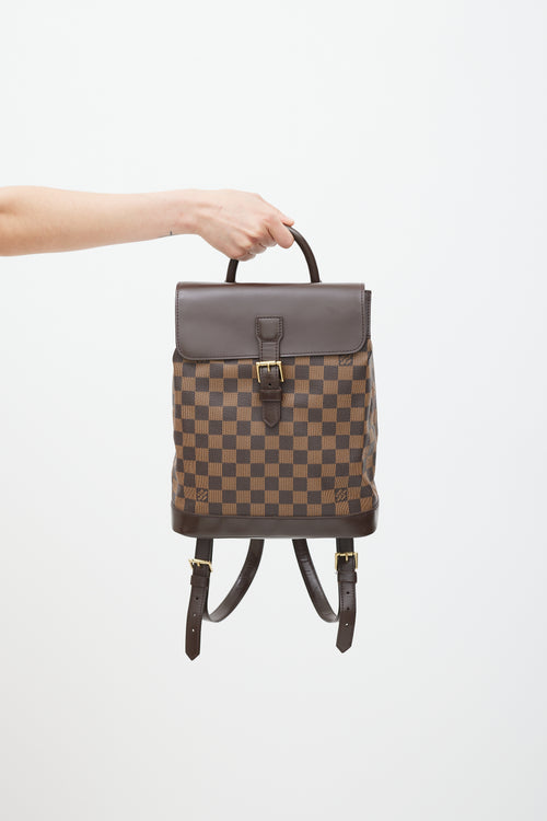 Louis Vuitton 2000 Brown Damier Ebene Soho Backpack