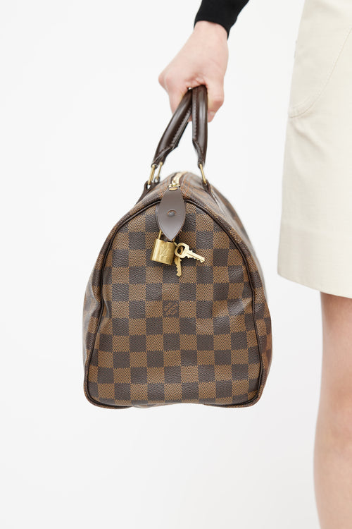 Louis Vuitton Brown Damier Ebene Speedy 30 Bag