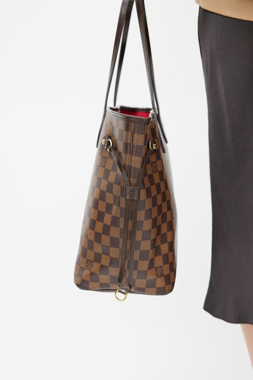 2017 Brown Damier Ebene Neverfull Tote