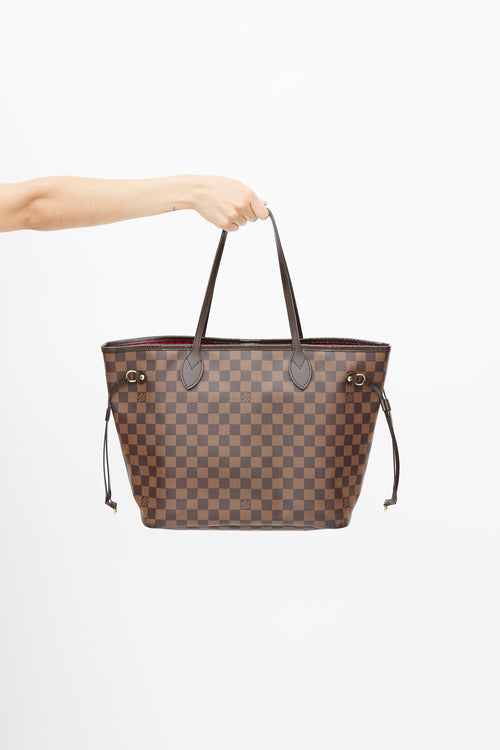 2017 Brown Damier Ebene Neverfull Tote