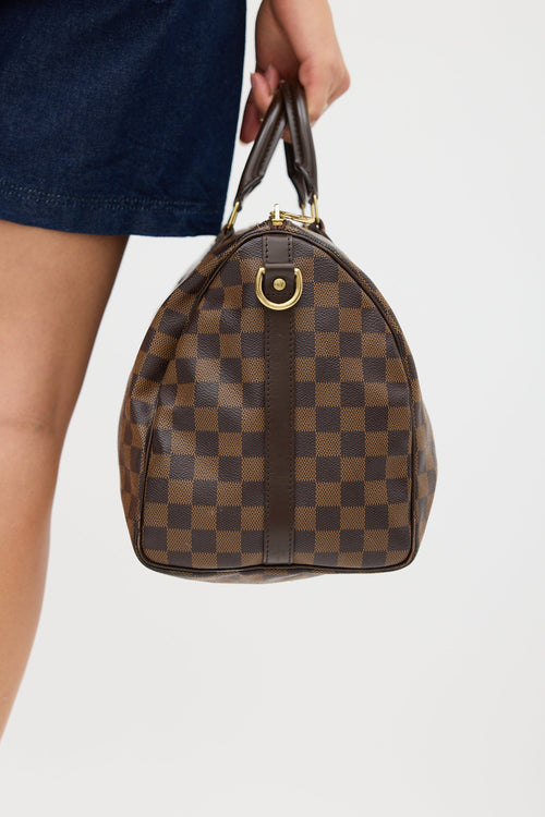 Louis Vuitton Brown Damier Ebene Speedy 35 Bag