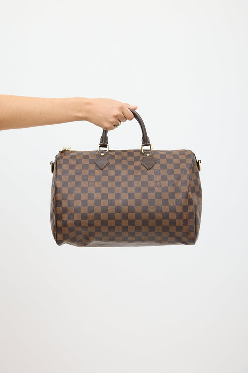 Louis Vuitton Brown Damier Ebene Speedy 35 Bag