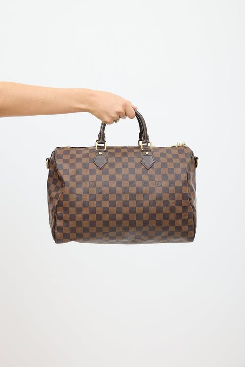 Louis Vuitton Brown Damier Ebene Speedy 35 Bag