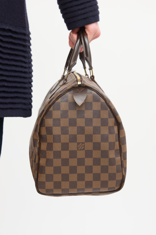 Louis Vuitton Brown Damier Ebene Speedy 35 Bag