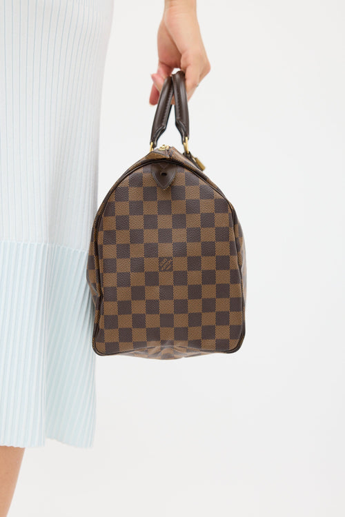 Louis Vuitton Brown Damier Ebene Speedy 35 Bag