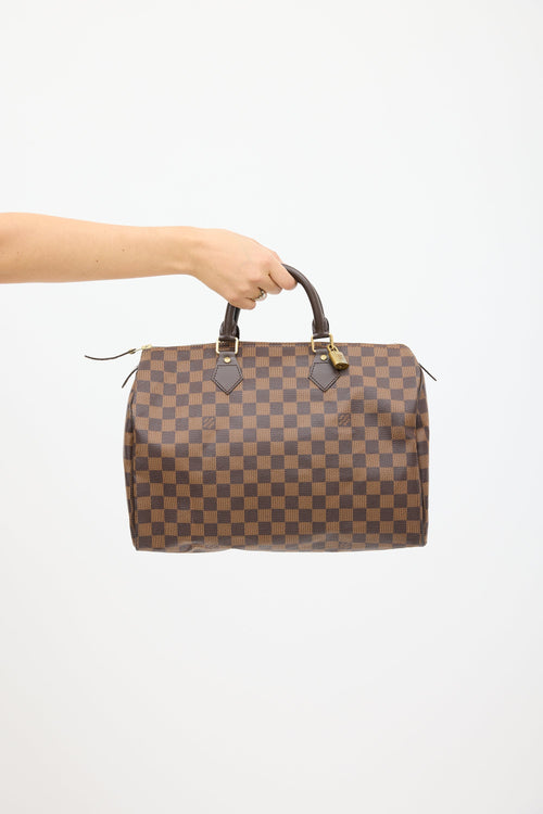 Louis Vuitton Brown Damier Ebene Speedy 35 Bag