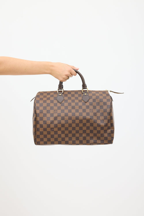 Louis Vuitton Brown Damier Ebene Speedy 35 Bag