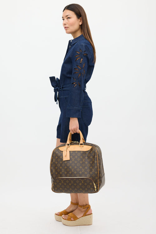 Louis Vuitton Brown Evasion Boston Monogram Bag