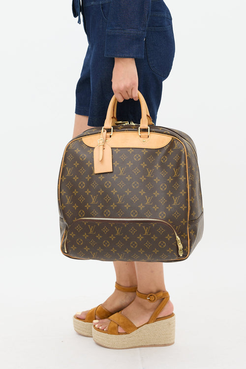 Louis Vuitton Brown Evasion Boston Monogram Bag