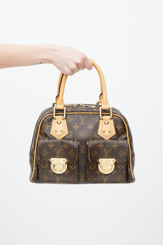 Louis Vuitton Brown 
Gold Manhattan Monogram Bag