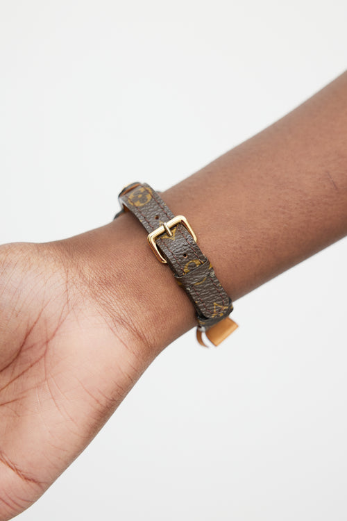 Louis Vuitton Brown Monogram Bow Bracelet