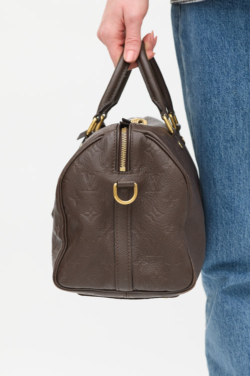 Louis Vuitton Brown Monogram Empreinte Speedy Bandoulière 30 Bag