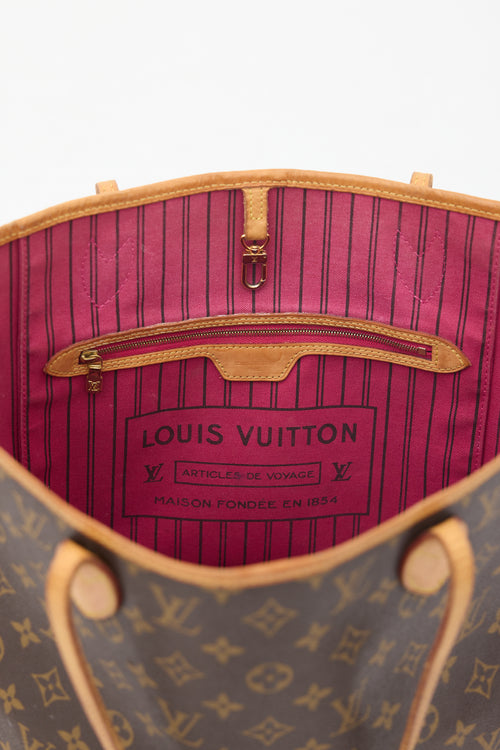 Louis Vuitton Brown Monogram Neverfull MM Bag