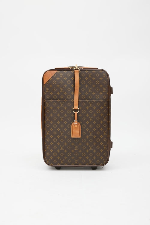 Louis Vuitton Brown Monogram Pégase 55 Suitcase