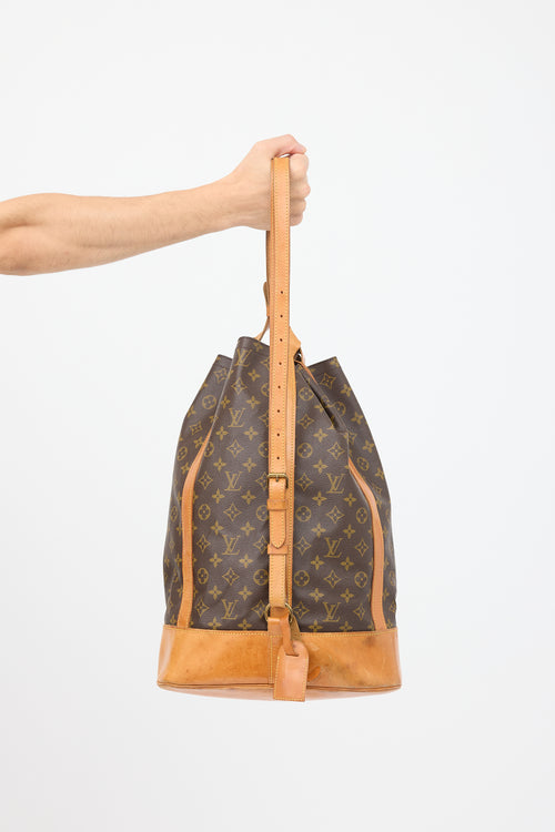 Louis Vuitton Vintage Brown Monogram Randonnee Shoulder Bag