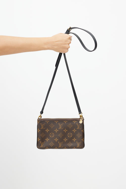 Louis Vuitton Brown Double Zip Monogram Pochette