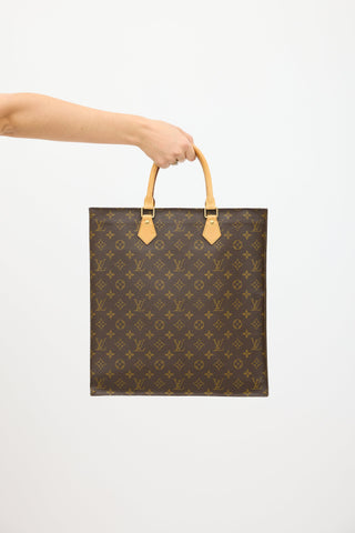 Louis Vuitton Brown Monogram Sac Plat GM Tote  Bag